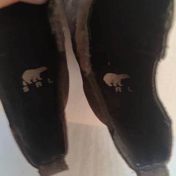 SOREL Women's Joan of Arctic Wedge III Chelsea Boot in Brown Leather size 5.5 w - Picture 9 of 9